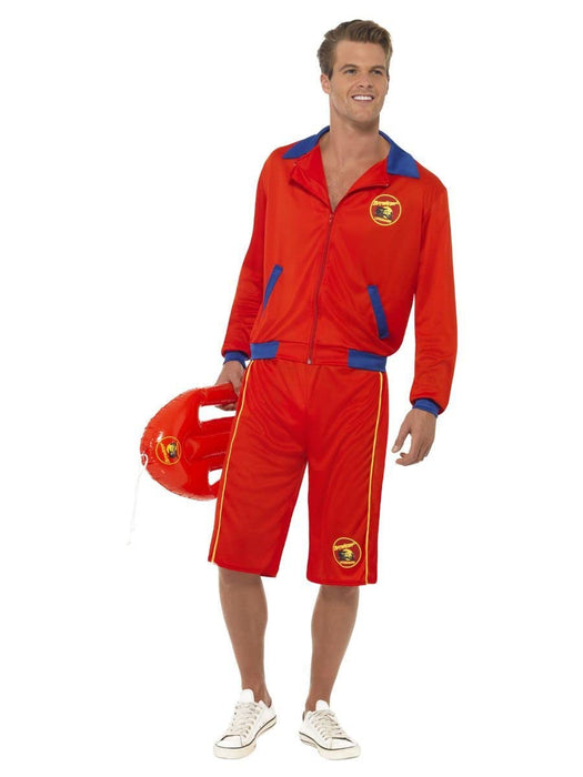 Smiffys Baywatch Beach Men's Lifeguard Costume, Red (Size M)