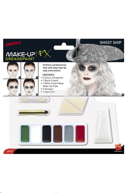 Smiffys Smiffys Make-Up FX, Ghost Ship Kit, Grease, Black