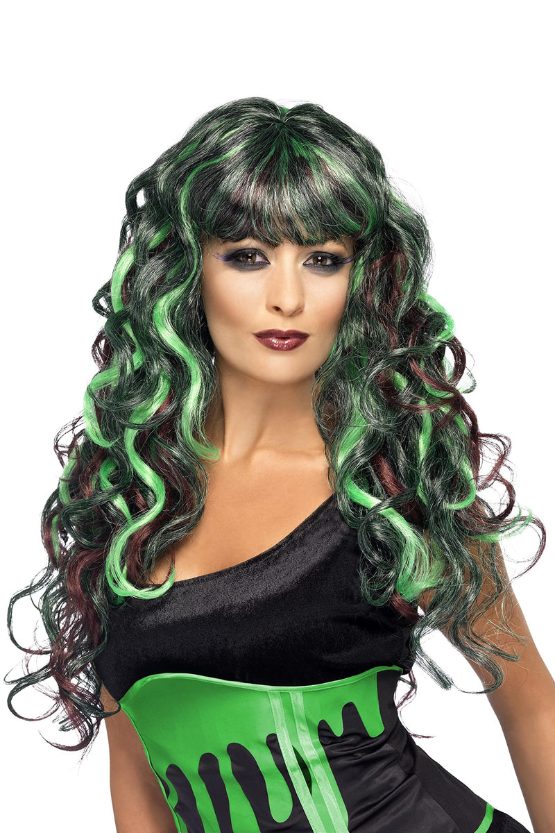 Smiffys Monster Wig, Black & Green