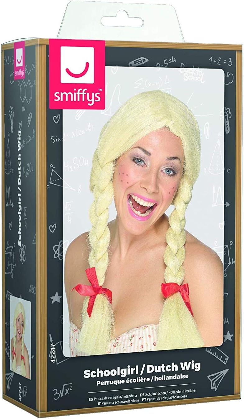 Smiffys Schoolgirl / Dutch Wig, Blonde