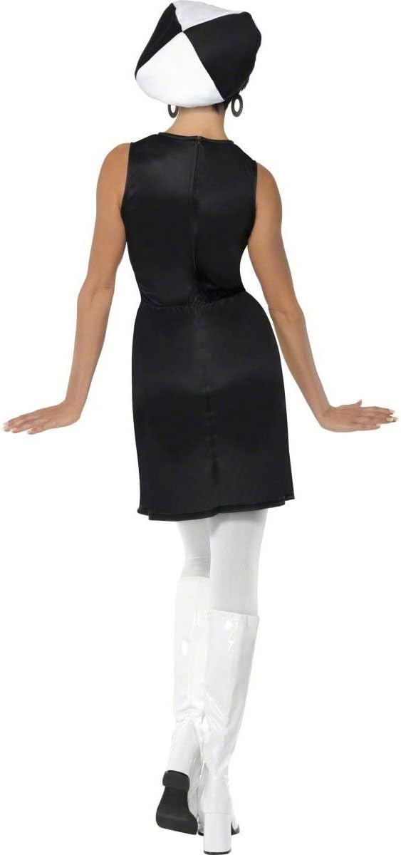 Smiffys 60s Party Girl Costume, Black & White (Size S)