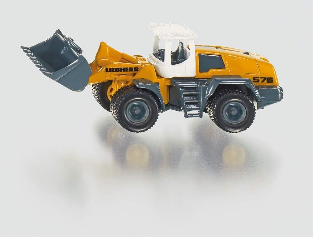 siku 1477, Pala cargadora Liebherr, Metal/Plástico, Amarillo/Gris, Brazo de carga móvil