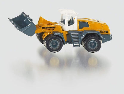 siku 1477, Pala cargadora Liebherr, Metal/Plástico, Amarillo/Gris, Brazo de carga móvil