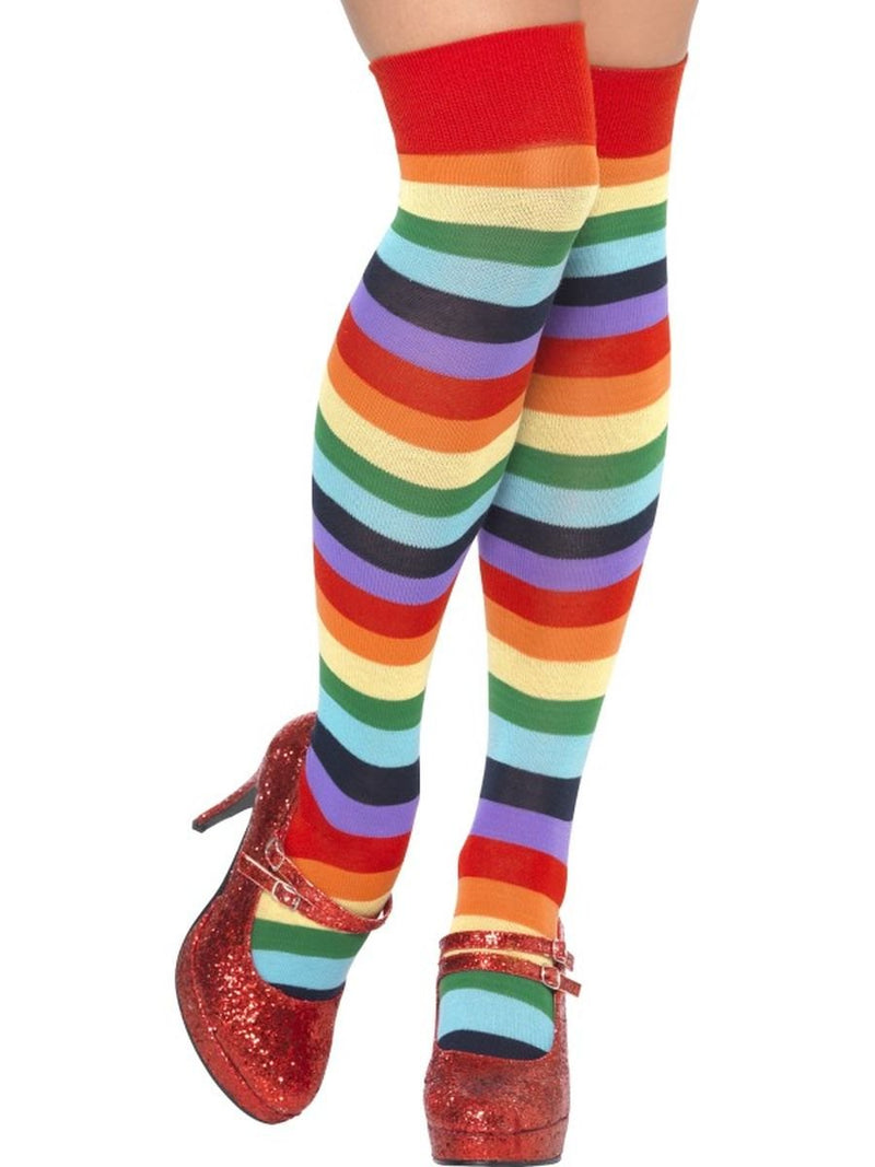 Smiffys Clown Socks, Long, Multi-Coloured