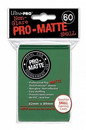 Ultra Pro PRO-Matte Small Deck Protector Sleeves for Yu-Gi-Oh & Cardfight Vanguard!! - Green (60 ct.)