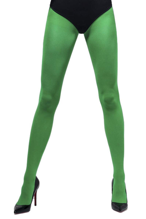 Smiffys Opaque Tights, Green