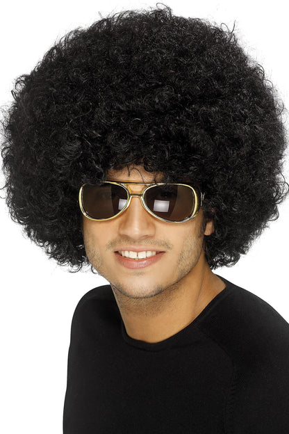 Smiffys 70s Funky Afro Wig, Black