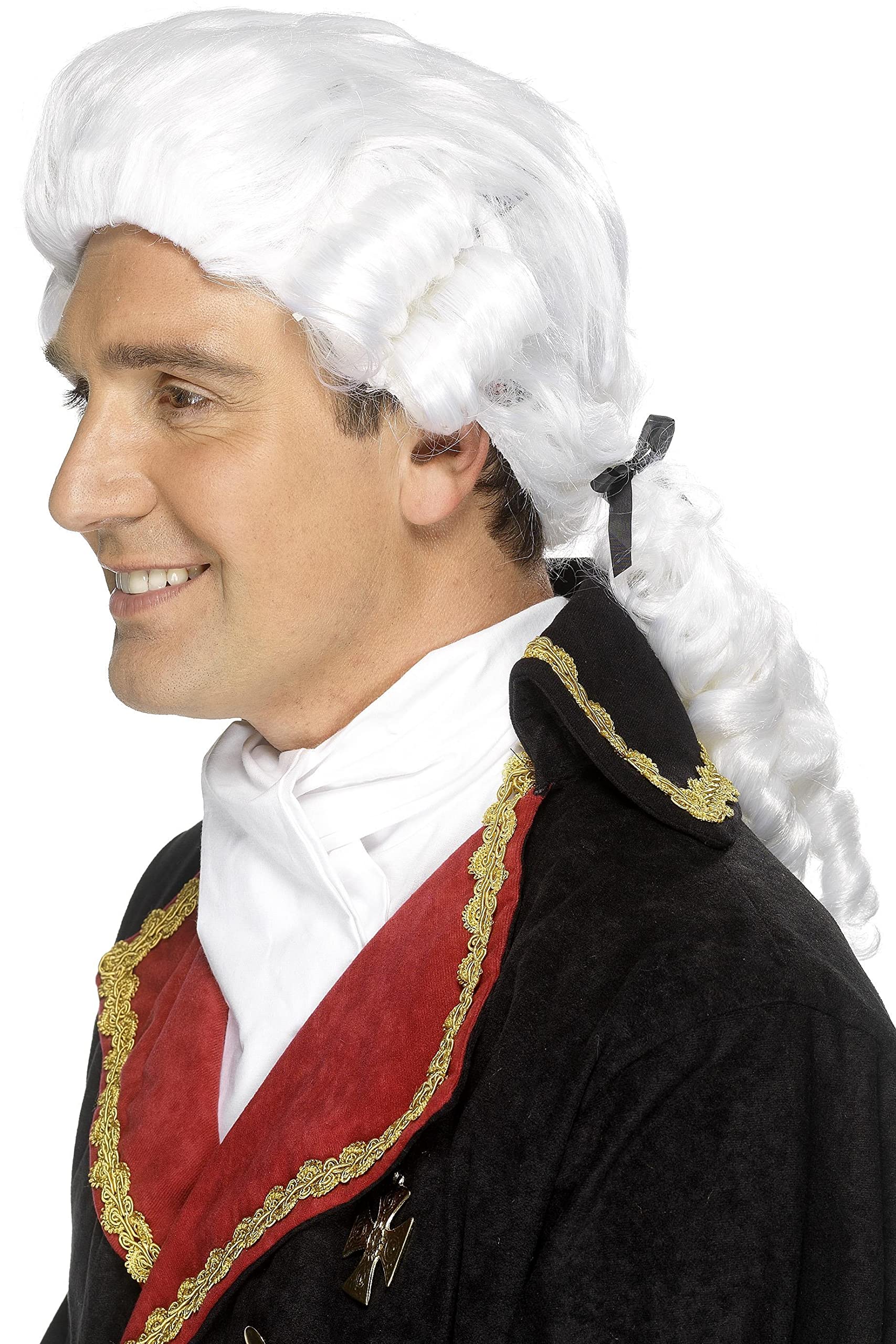 Smiffys Court Wig, White