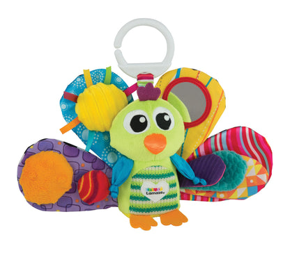 LAMAZE Jacques the Peacock, Clip on Pram and Pushchair Newborn Baby Toy, Sensory Toy for Babies Boys and Girls from 0 to 6 Months