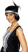 Smiffys Silver Satin Charleston Headband, Silver