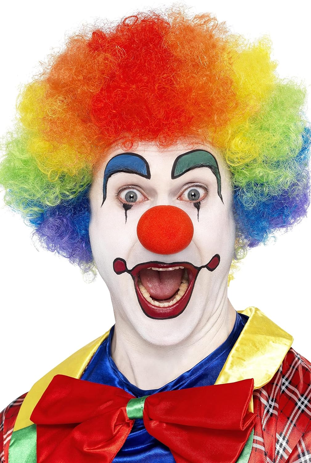 Smiffys Crazy Clown Wig, Rainbow