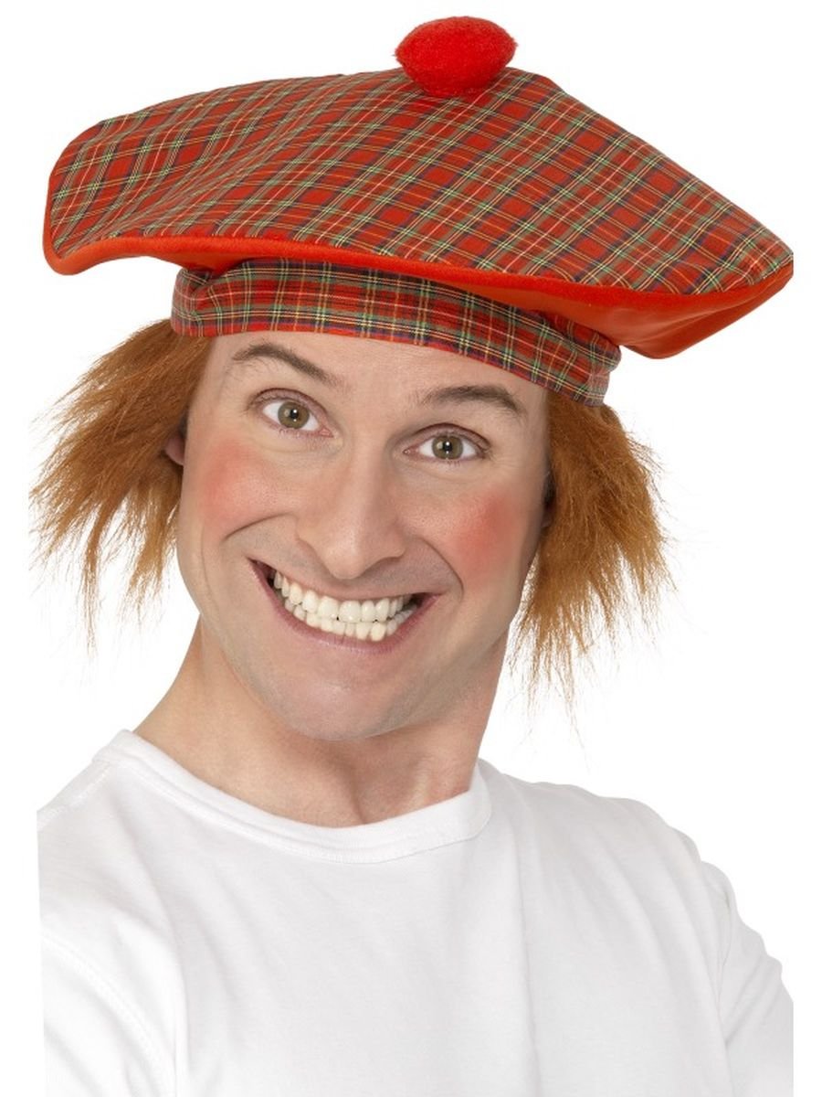 Smiffy's Men's Tam-O-Shanter with Hair Deluxe