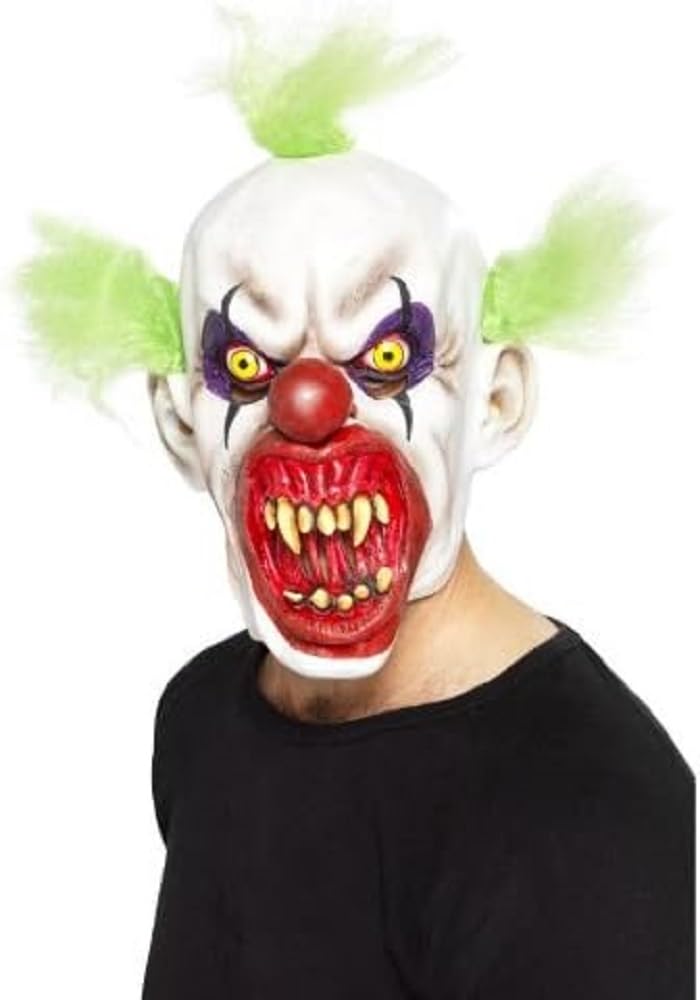 Smiffys Sinister Clown Mask, White