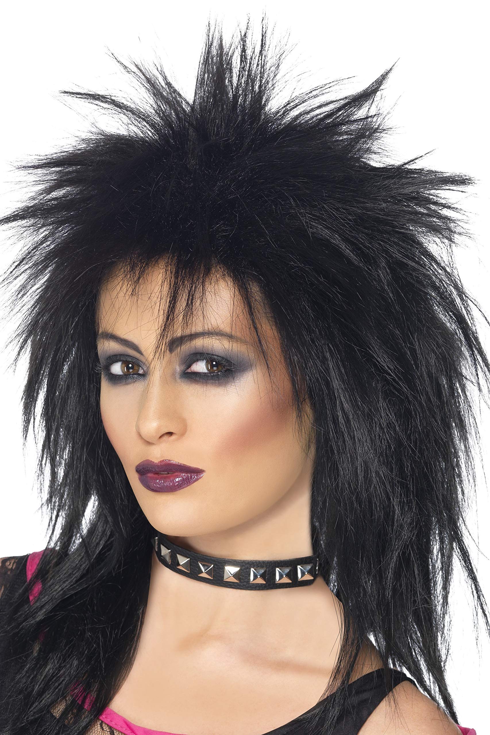 Smiffys Rock Diva Wig, Black
