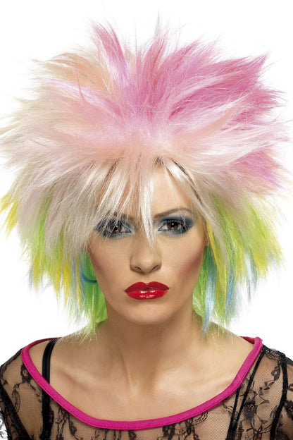 Smiffys 80s Attitude Wig, Multi-Coloured