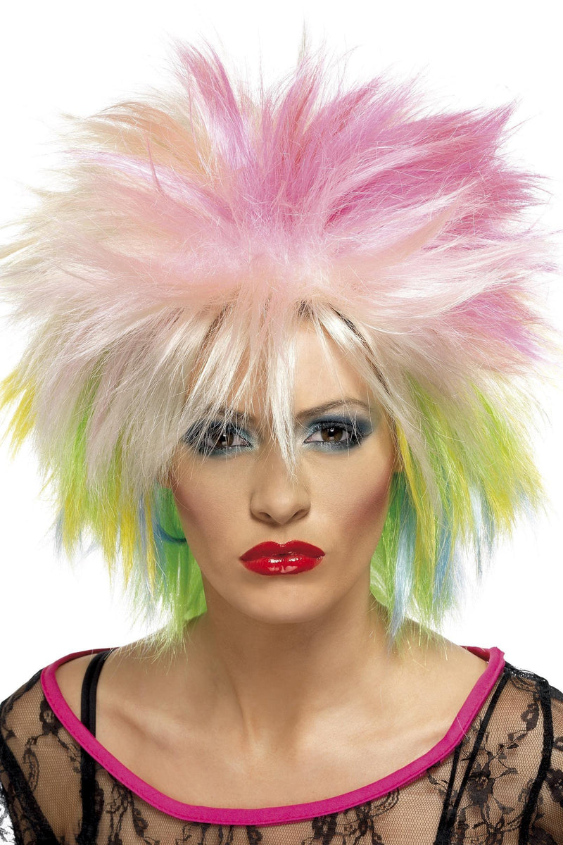 Smiffys 80s Attitude Wig, Multi-Coloured