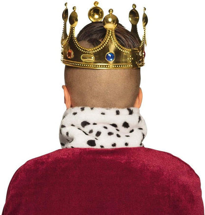 Boland Children's Kings Crown, Gold, Royal Fancy Dress Accessory, Crown For Kids, Boys, Girls, Coronation, World Book Day, Nativity, One Size