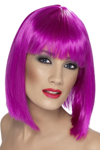 Smiffys Neon Purple Glam Wig