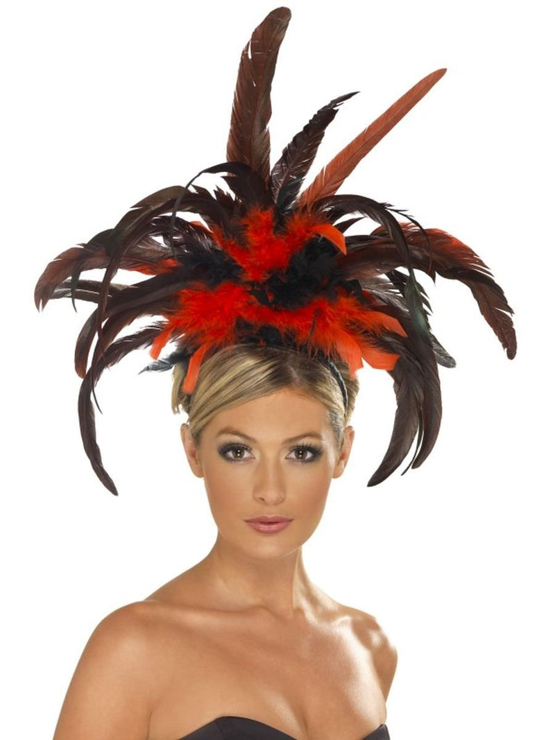 Smiffys Burlesque Headband, Black & Red