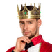 Boland Adults Kings Crown, Gold, Royal Fancy Dress Accessory, Crown For Men, Headwear, Coronation, World Book Day, Nativity, One Size