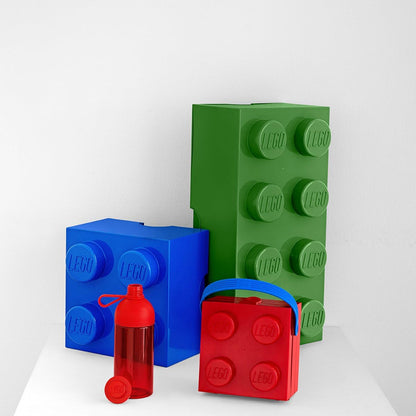 LEGO Aufbewahrungsstein, 4 Noppen, Stapelbare Aufbewahrungsbox, 5,7 l, blau