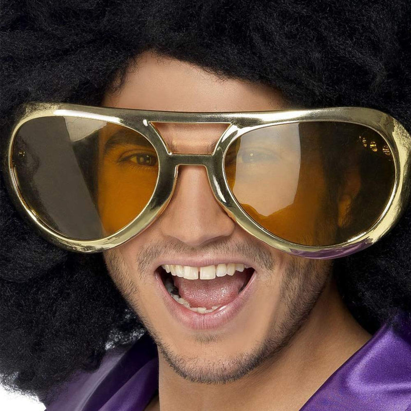 Smiffys Giant Seventies Rock Specs, Gold