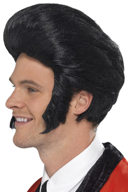 Smiffys 50s Quiff King Wig, Black