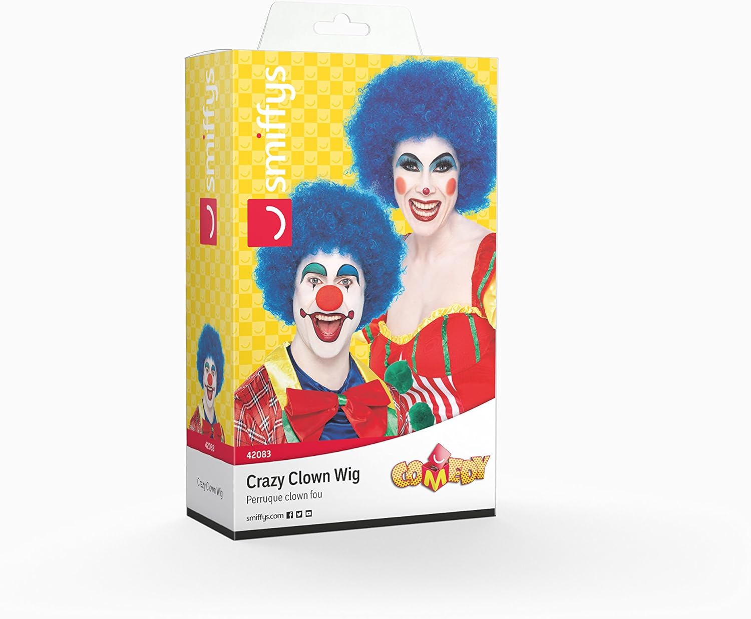 Smiffys Crazy Clown Wig, Blue