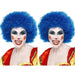 Smiffys Crazy Clown Wig, Blue