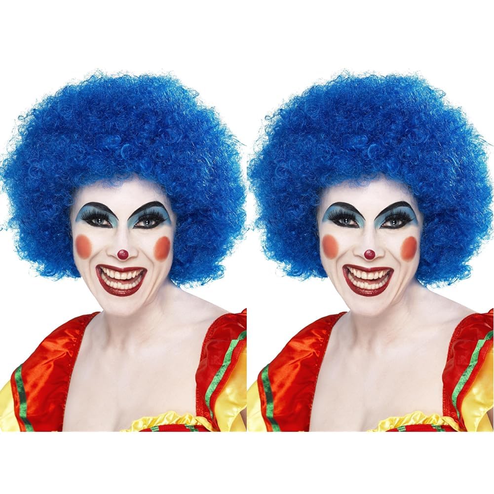 Smiffys Crazy Clown Wig, Blue