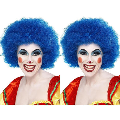 Smiffys Crazy Clown Wig, Blue