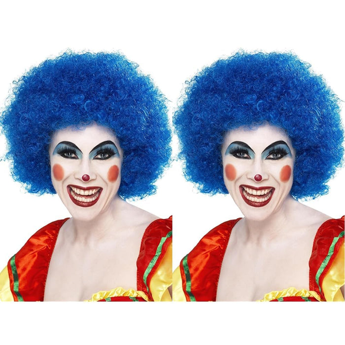 Smiffys Crazy Clown Wig Blue (Pack of 2
