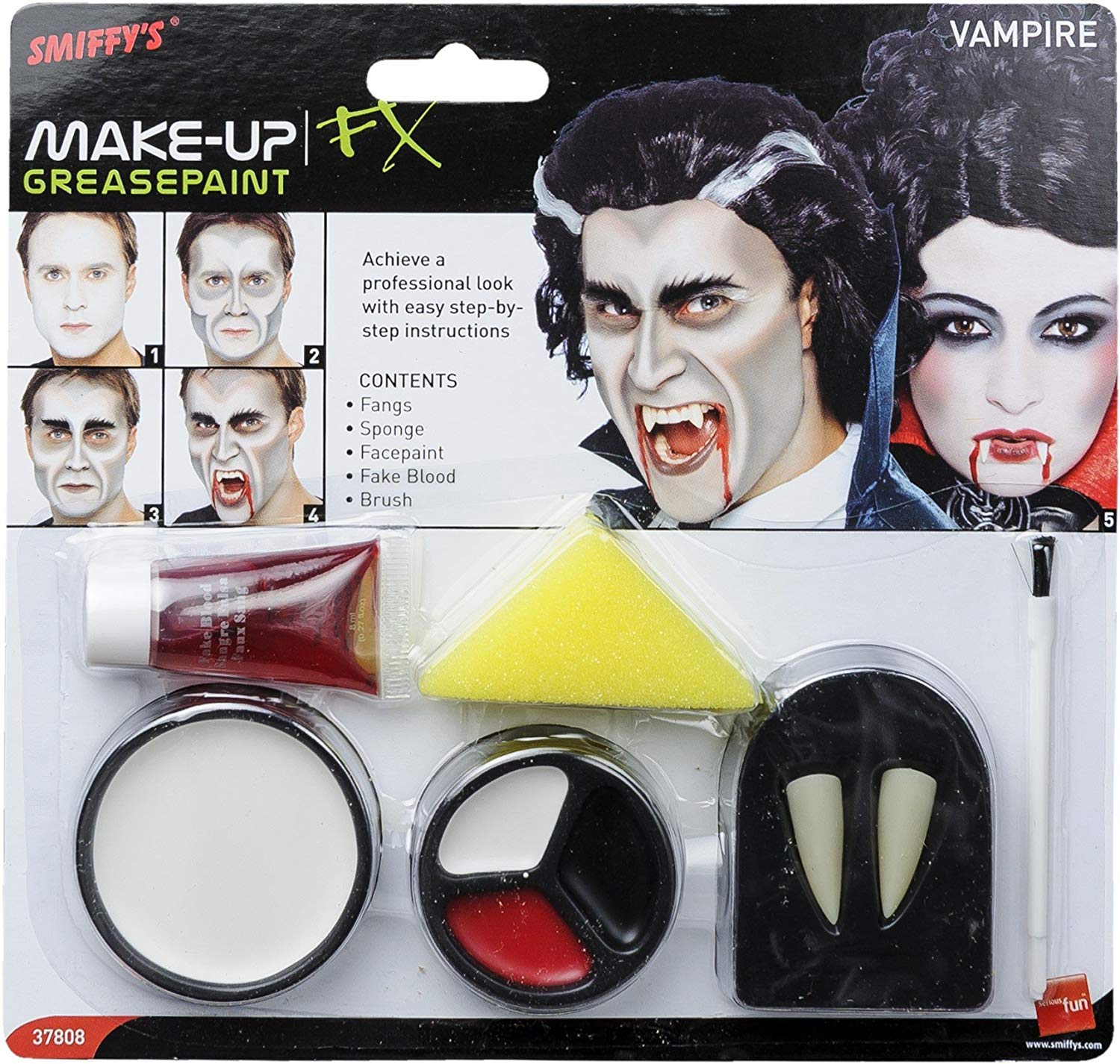 Smiffys Smiffys Make-Up FX, Vampire Kit, White & Red