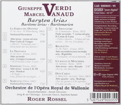 Marcel Vanaud: Bariton-arien