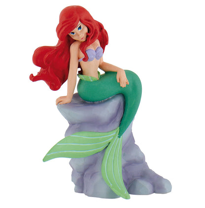 Bullyland 12310 - speelfiguur Arielle op rotsen uit Walt Disney Ariel, de zeemeermin, ca. 8,5 cm, detailgetrouw, ideaal als klein cadeau voor kinderen vanaf 3 jaar
