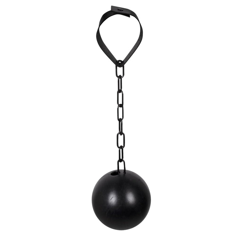 Boland 00621 - Fußfessel, Größe ca. 12 x 30 cm, aus Kunststoff, schwarz, Gefangener, Häftling, Kostüm, Karneval, Mottoparty