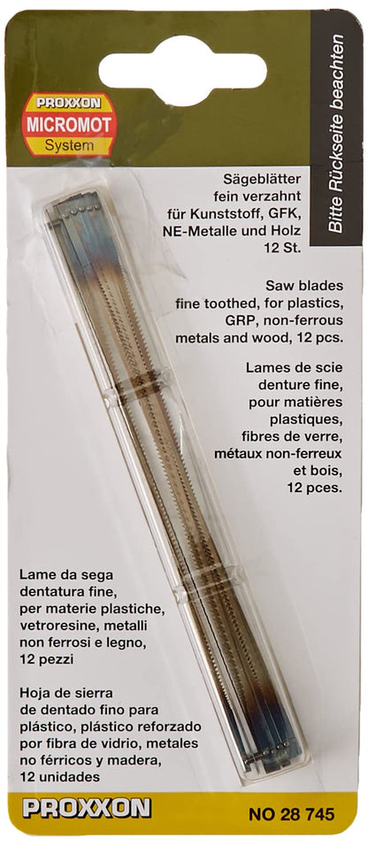 Proxxon - Zaagblad Met Dwarsstift Fijn Vertand 25t 12 St.