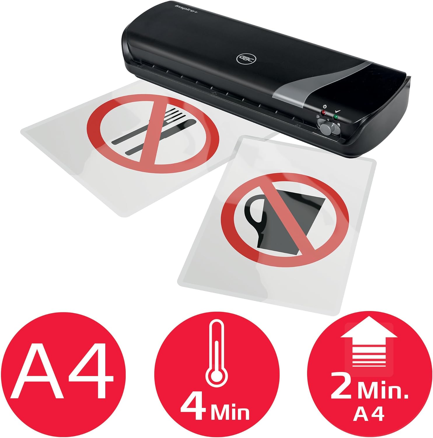GBC 4402075 A4 Inspire+ Home Laminator, Black