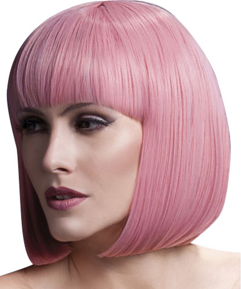 Smiffys Fever Elise Wig, Pastel Pink