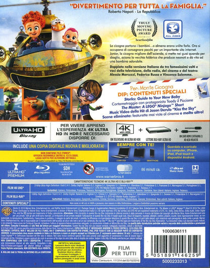 Cicogne In Missione Storks (Box 4K Ultra-HD+ Blu-Ray + Copia Digitale)