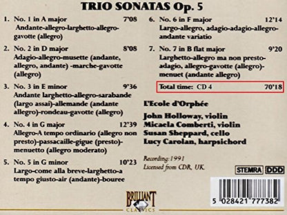 Handel-The Masterworks Vol. 38: Trio Sonatas OP. 5