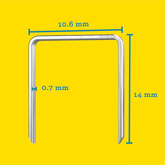 Rapid High-Performance Staples for Textiles, Finewire No. 13, Leg Length 6mm, Staple Gun Staples, Galvanised Steel, 5000 Pieces, Boxed (11830700