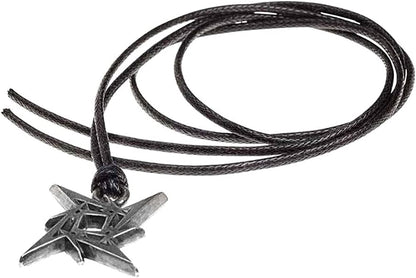 Alchemy Rocks Metallica Ninja Star Pendant Necklace (Black/Silver