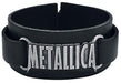 Metallica Alchemy Rocks Logo Leather Wristband Black