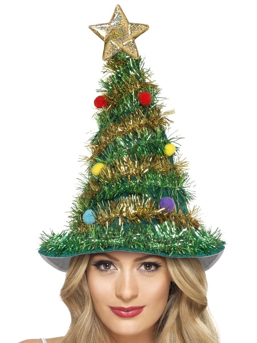 Smiffys Christmas Tree Hat, Green