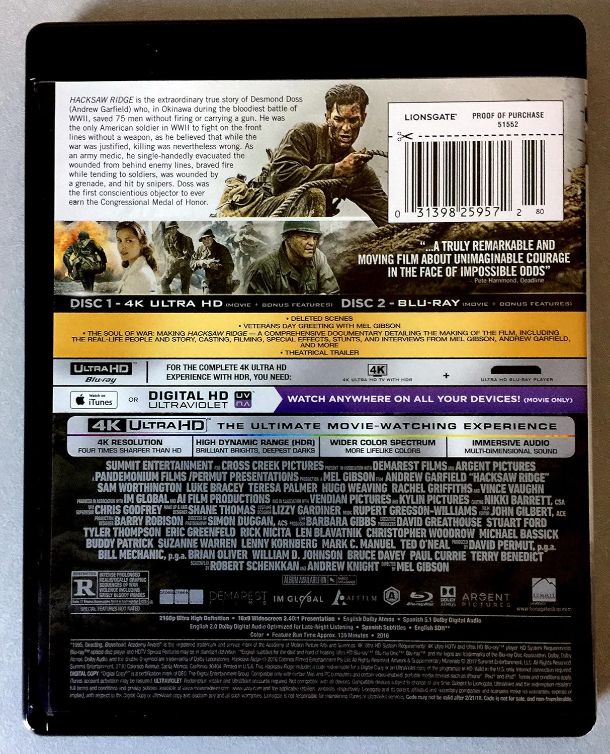 Hacksaw Ridge 4K Ultra-HD