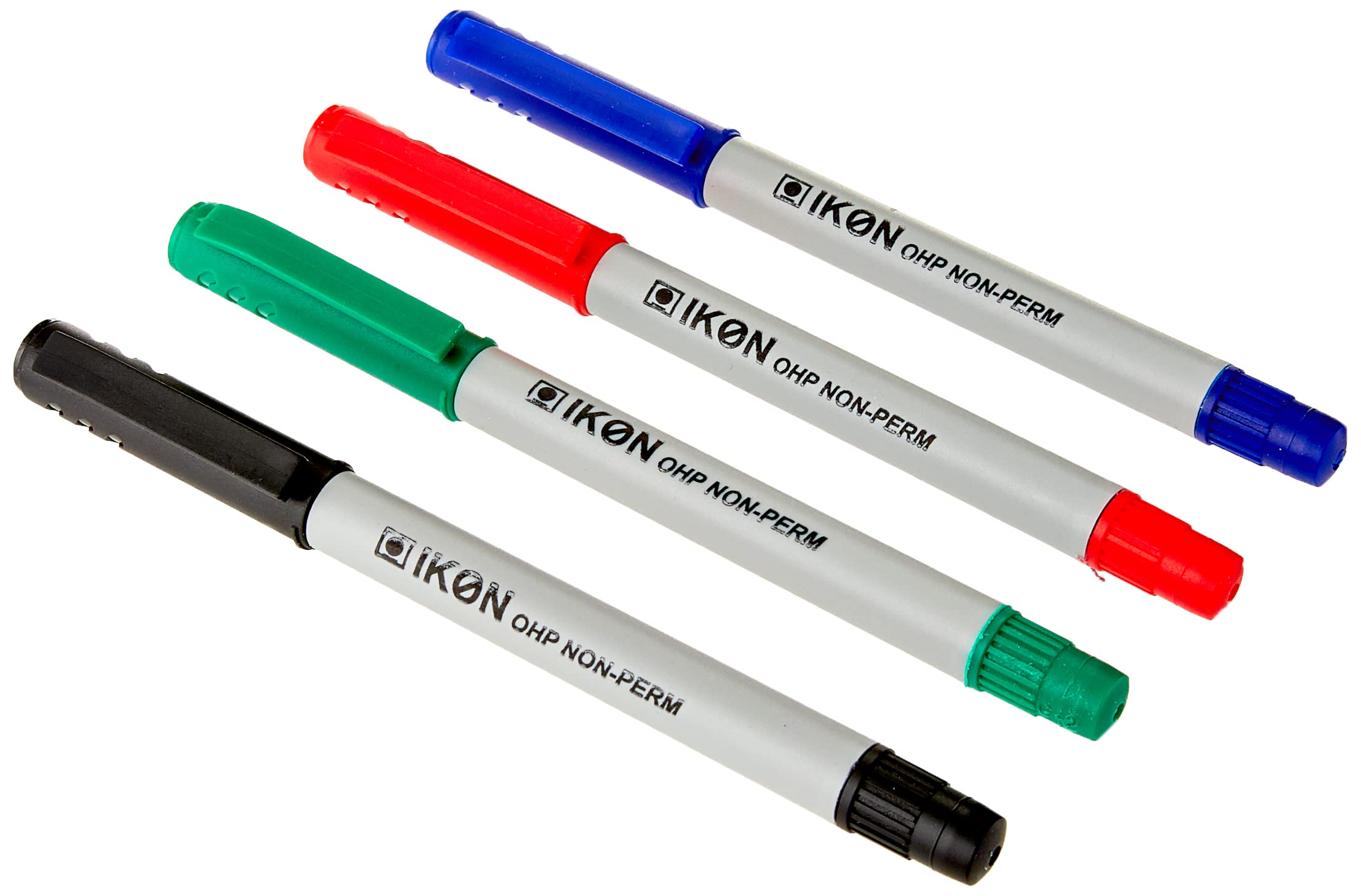 Hainenko Value Fine Non-Permanent Pen for Overhead Projector Sheet - Assorted (Pack of 4