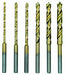 Proxxon 28876 HSS twist drill set with centring pin 1,5-4mm Shaft 3mm, 6-piece set , Gold