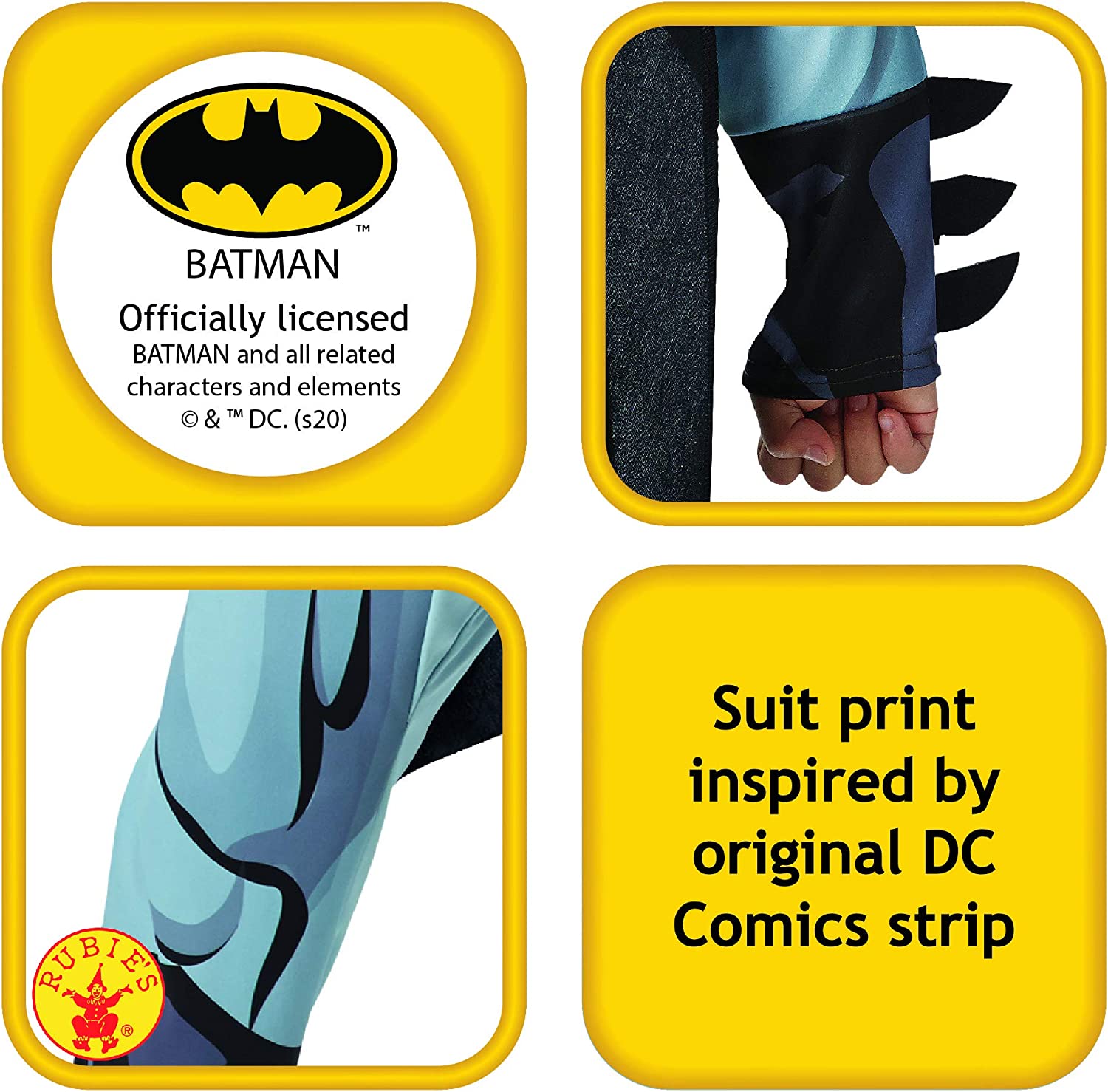 Rubie's-déguisement officiel - Warner - Déguisement Pour Enfant Classique Batman Comic Book - Taille S- I-610778