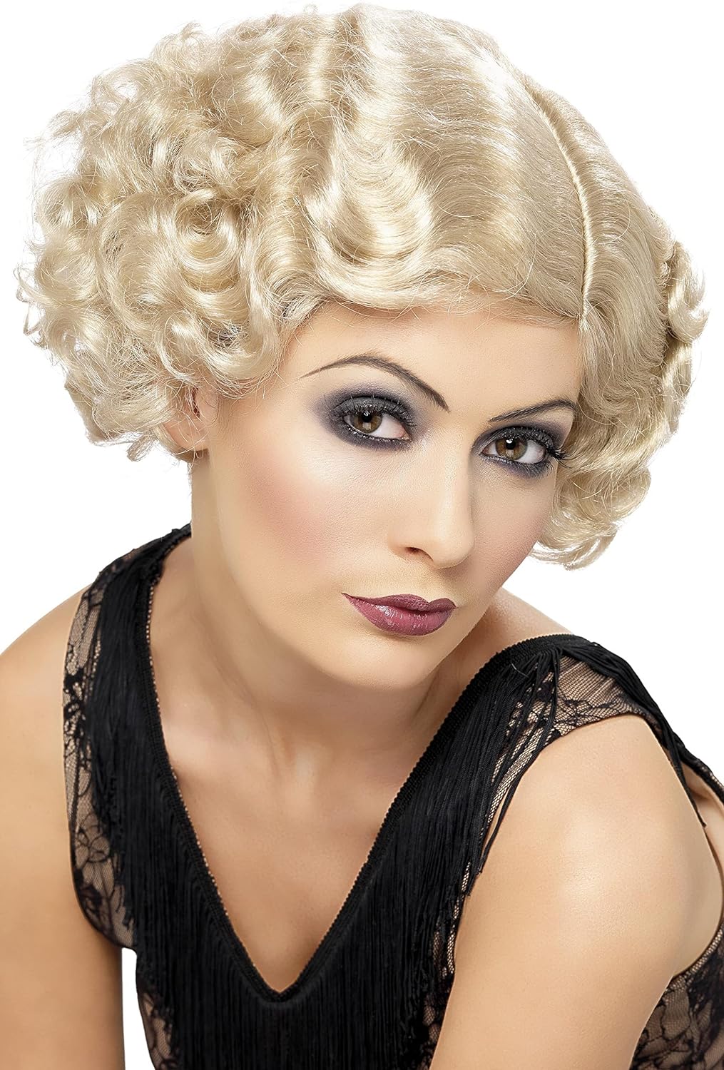 Smiffys 20s Flirty Flapper Wig, Blonde